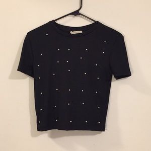 Zara beaded detailed top